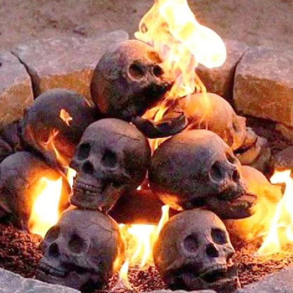 Skull Halloween Barbecue Fire Pit Ornament Design Decoration