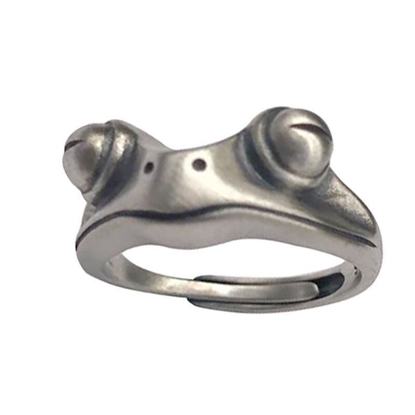 Anillo de animal de serpiente Anillo de rana llorando Joyas punk