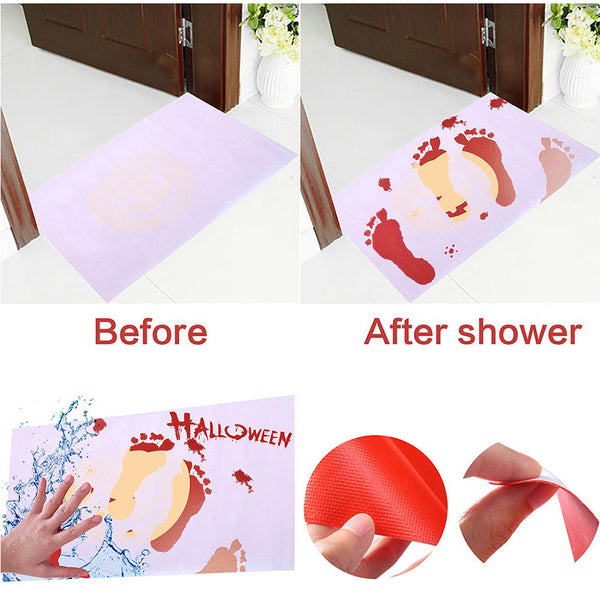 Felpudo de calidad que cambia de color, novedad en sangre, alfombrilla para baño