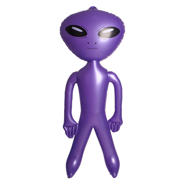 This inflatable alien toy features key alien detailing, easy to inflate technology, and durable construction. With up to 20% larger size than competing brands, and enhanced detail, kids' imaginations will be out of this world. The sturdy construction means your alien visitor can last for hours of imaginative play. purple