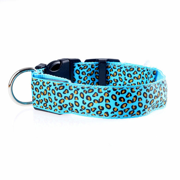 Rechargeable LED Light Up Flash Dog Band Collar