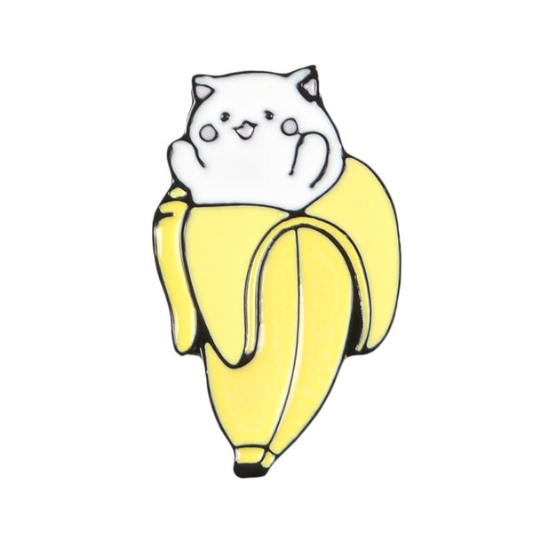 Cat Banana Alloy Pin