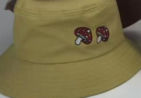 Mushroom Embroidery Sun Protection Fisherman Hat
