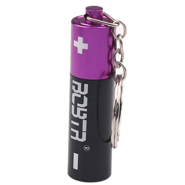 New Hanging Button Battery Metal Keychain Pipe  Product information Material: Metal name: hanging button battery metal pipe Diameter: 13mm Length: 82mm Color: Red Purple Blue Green Gold White packaging: opp bag   Packing list: Metal pipe x1