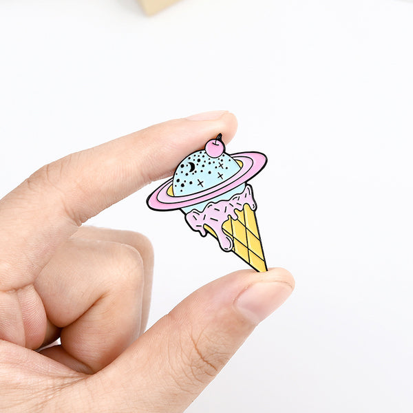 Planet Ice Cream Cone Pin