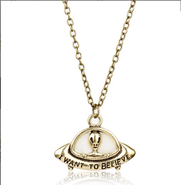 Luminous Necklace Alien Spaceship UFO