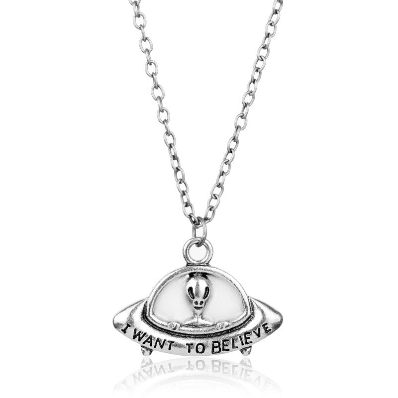 Luminous Necklace Alien Spaceship UFO