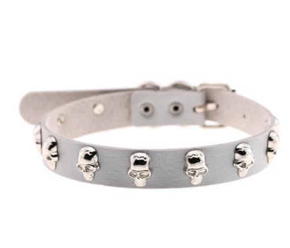 Skull Riveted Choker