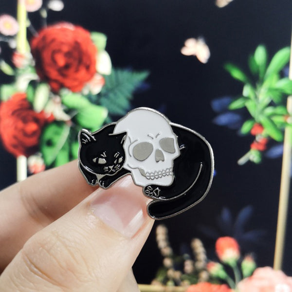 Mysterious Witch Enamel Pin Moon And Stars