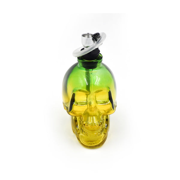 Multicolor Glass Skull Pipe With Accessories