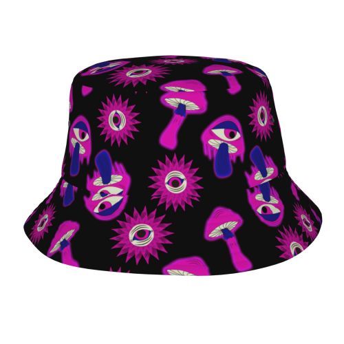 Bucket Hat Psychedelic Magic Mushrooms Fisherman Reflect