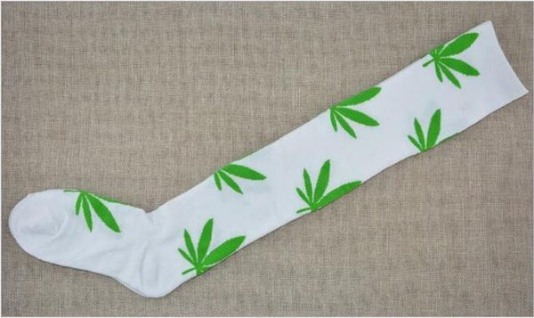 Calcetines hasta la rodilla de marihuana