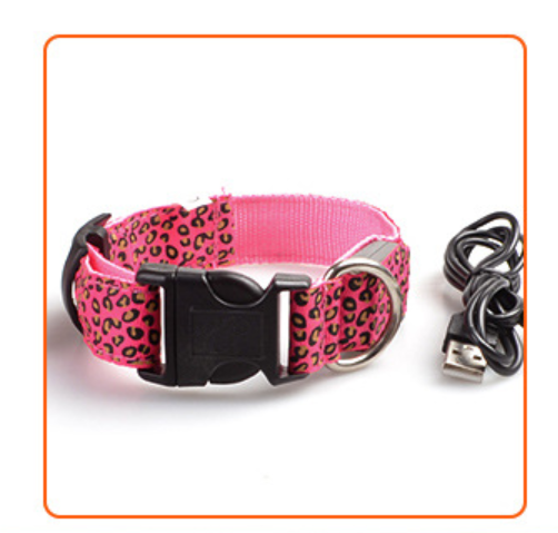 Rechargeable LED Light Up Flash Dog Band Collar