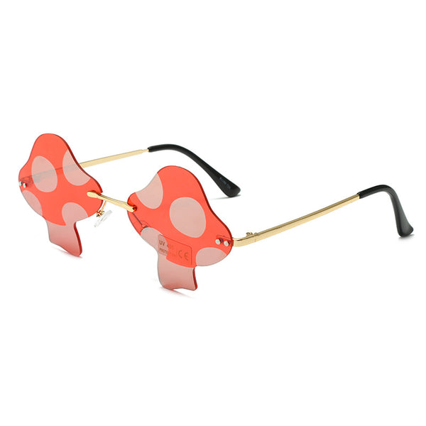 Mushroom Sunglasses Rimless Sunglasses Personality