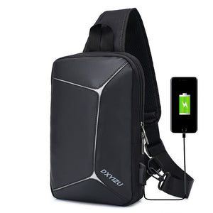 Men's Rechargeable Messenger Shoulder Bag Anti-theft Business Casual Waterproof