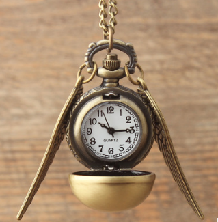 Harry potter golden snitch pocket watch spherical surface smooth vintage do old pocket watch linked list