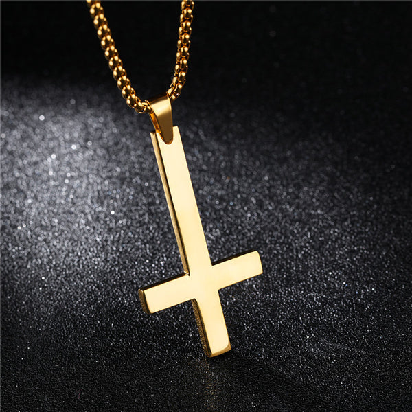 Stainless Steel Upside Down Cross Pendant