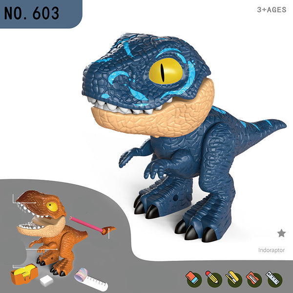 Assembled Dinosaur Office Stationery Simulation Animal Toy raptor blue