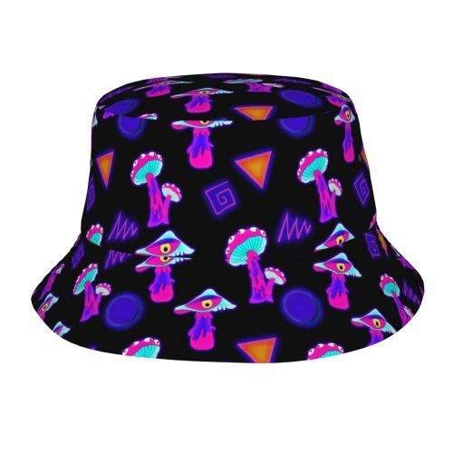 Bucket Hat Psychedelic Magic Mushrooms Fisherman Reflect