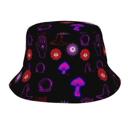 Bucket Hat Psychedelic Magic Mushrooms Fisherman Reflect