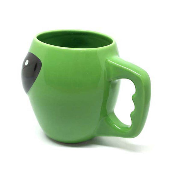 Spaced Out Green Alien Head Coffee Mug