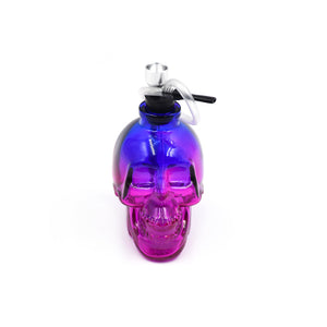 Multicolor Glass Skull Pipe With Accessories